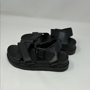 new black chunky platform sandals